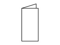 Dpliant en papier glac, quatre pages avec un pli.