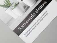 Flyer carr sur papier couch.