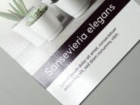 Flyer papier avec vernis UV brillant sur une face.
