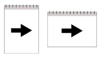 Bloc-notes avec reliure spirale en haut.