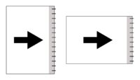 Bloc-notes en papier avec reliure spirale sur le ct droit.