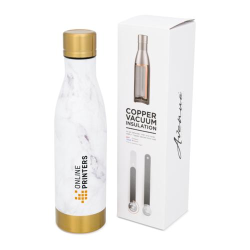 Bouteille isotherme imitation marbre Vasa 500ml avec isolation vide et cuivre 1