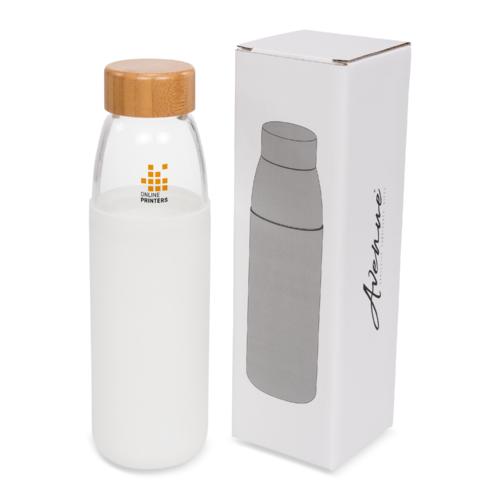 Bouteille sport en verre de 540 ml avec couvercle en bois Kai 4