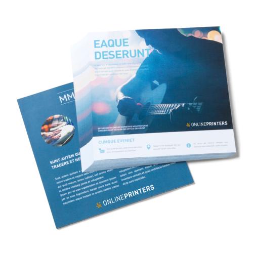 Flyers avec vernis UV, Format CD, impression recto/verso 1