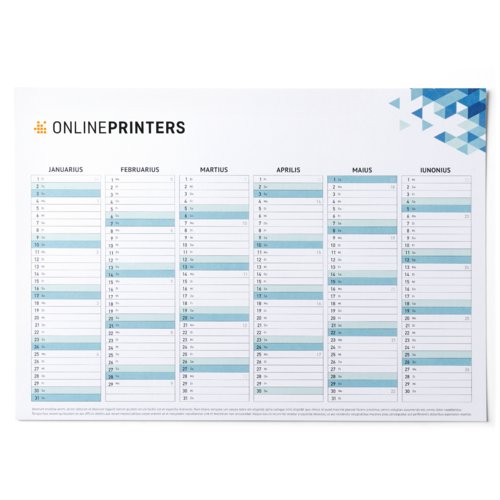 Calendriers annuel, A3 2