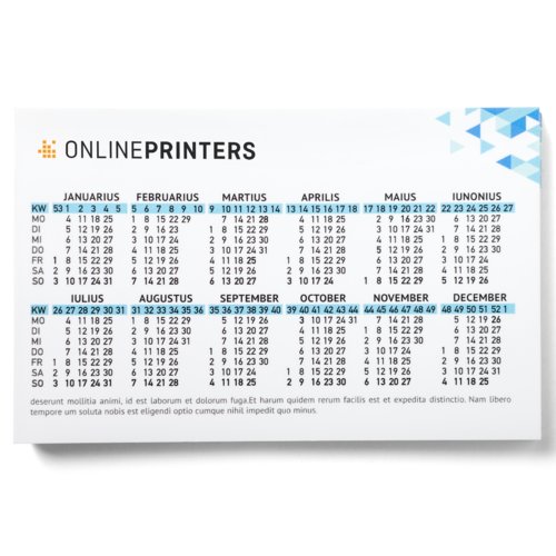 Calendrier de poche en plastique, 8,6 x 5,4 cm 5