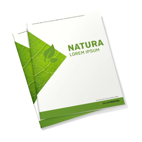 Brochures en papier éco/naturel, portrait, A4 1