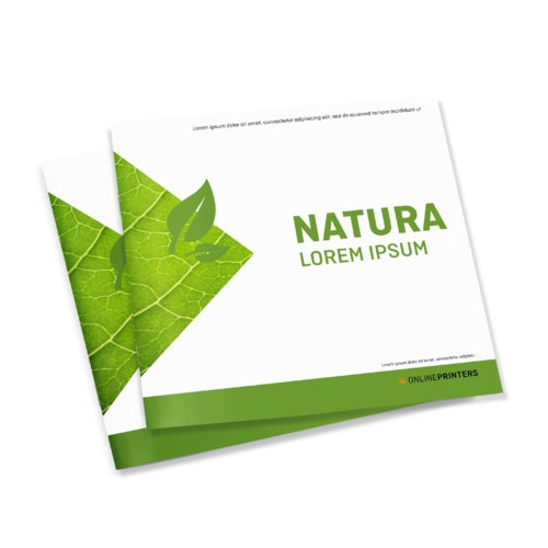 Brochure carre en papier cologique.
