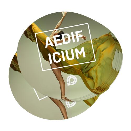 Autocollant en papier, rond, auto-adhsif.