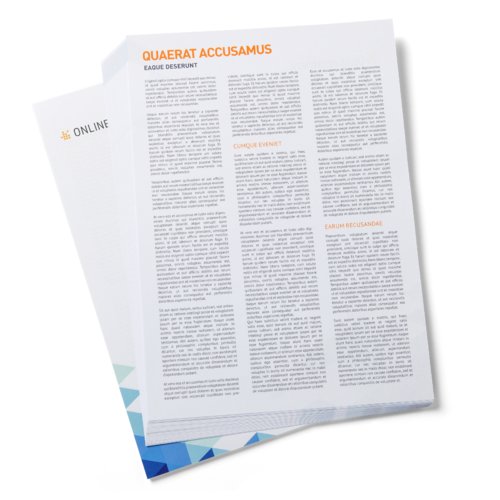 Papier  en-tte blanc, imprimable des deux cts.