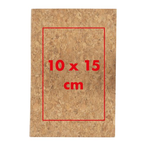 Carnet en liège avec couverture.