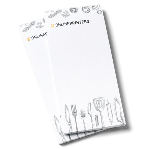Bloc-notes en papier pour la restauration.