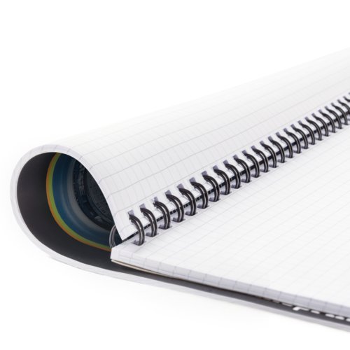 Bloc-notes en papier avec reliure spirale.