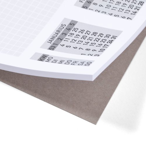 Sous-main en papier avec calendrier.