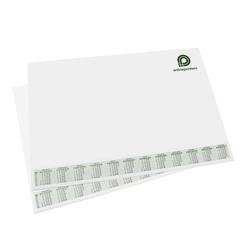 Sous-main en papier, personnalisable individuellement.