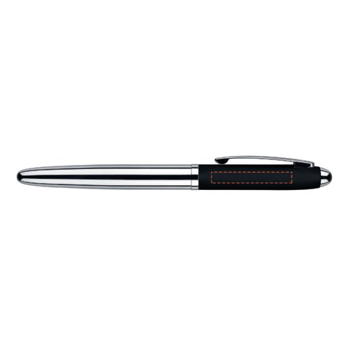 Stylo roller couleur mtal avec surface douce et clip.