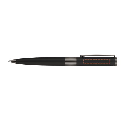 Stylo  bille noir en mtal avec clip.