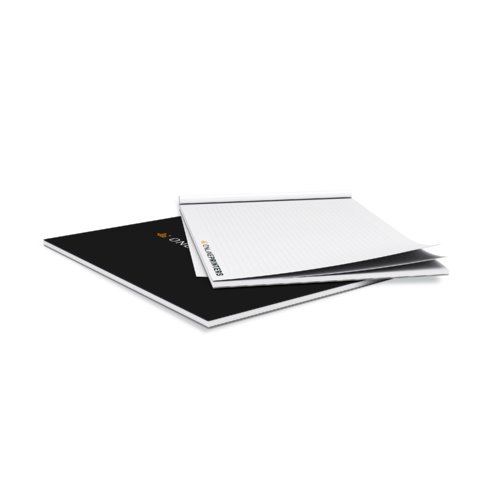 Bloc-notes avec couverture et en-tte colle.
