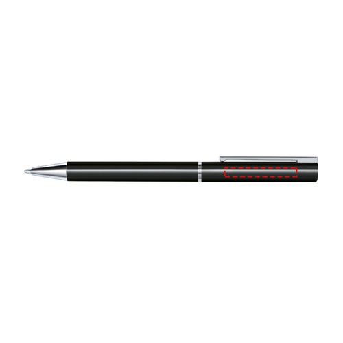 Stylo  bille rotatif noir avec clip.