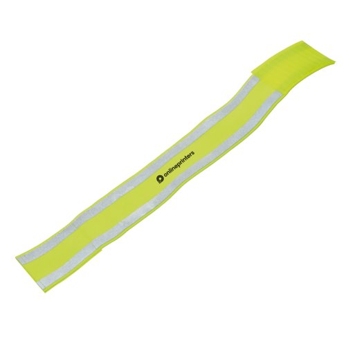 Brassard rflchissant jaune avec fermeture auto-agrippante.