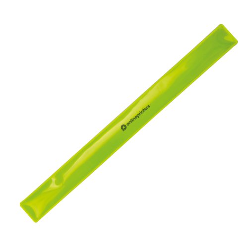 Bracelet à pression jaune en plastique à enrouler.