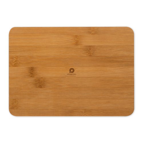 Planche  dcouper en bambou avec coins arrondis.
