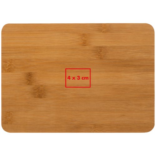 Planche  dcouper en bambou avec coins arrondis.