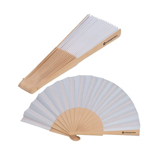 ventail en papier avec manche en bois pour s'venter.
