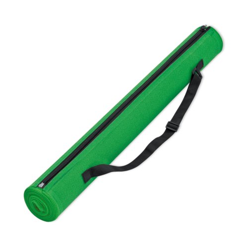 Tapis de plage vert  motif, fermeture clair et sangle de transport.