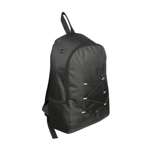 Sac  dos noir avec fermetures clair et poche latrale.
