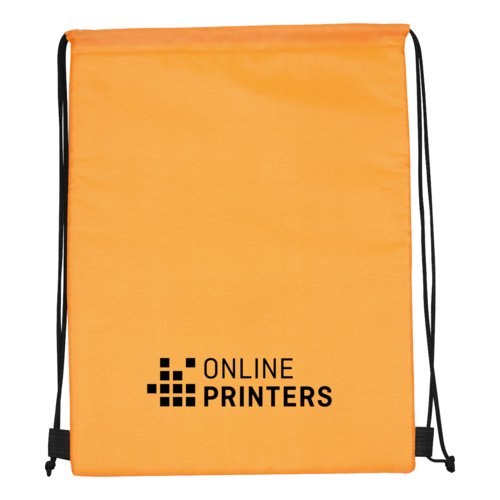 Sac de sport/glacire 2-en-1 orange avec cordon de serrage.