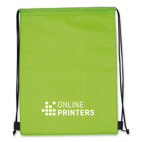 Sac isotherme/sac de sport 2-en-1 vert pomme avec cordon de serrage.