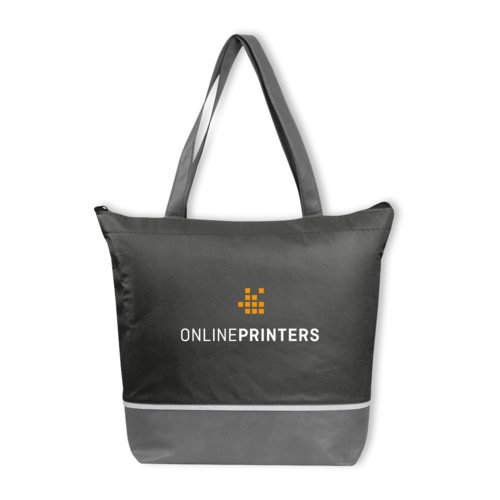 Sac isotherme gris non-tiss avec fermeture clair.