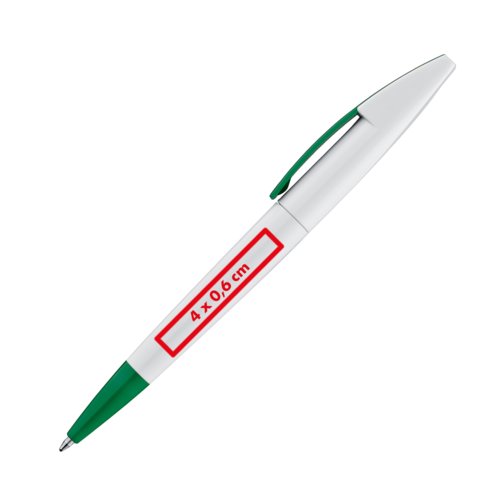 Stylo à bille en plastique à torsion avec clip.