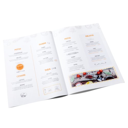 Cartes de menu pliées, A6 4