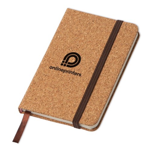 Carnet en lige avec lastique et marque-page.