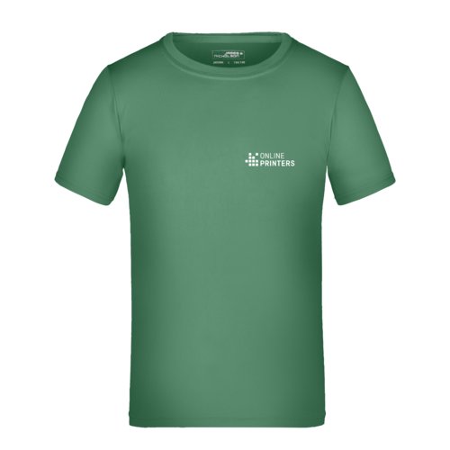 T-shirt de sport vert pour enfants.