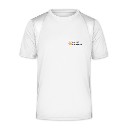 T-shirt fonctionnel blanc pour homme en matire respirante.