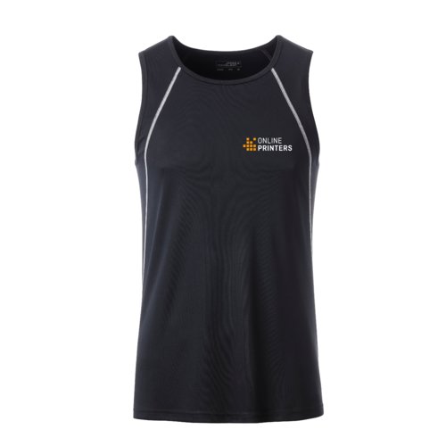 Dbardeur de sport fonc pour homme en matire fonctionnelle.