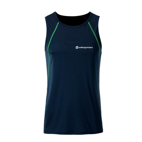 D�bardeur de sport en polyester bleu marine et jaune n�on pour hommes.