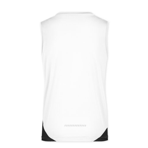 Débardeur en polyester blanc/noir pour femme.