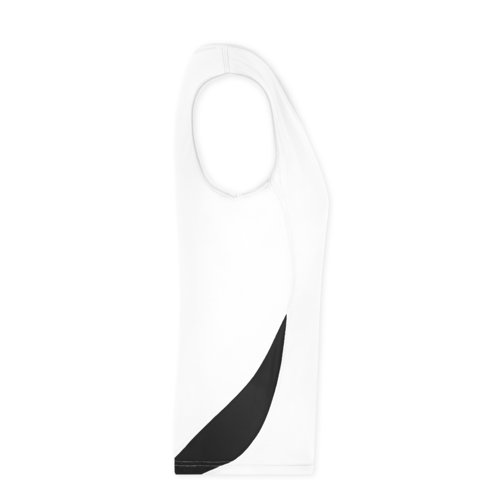 Débardeur blanc/noir en polyester pour femme.