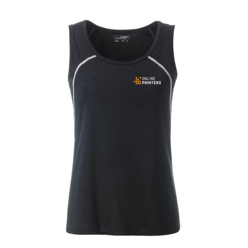 Dbardeur de sport pour femmes en matire respirante avec dos nageur.