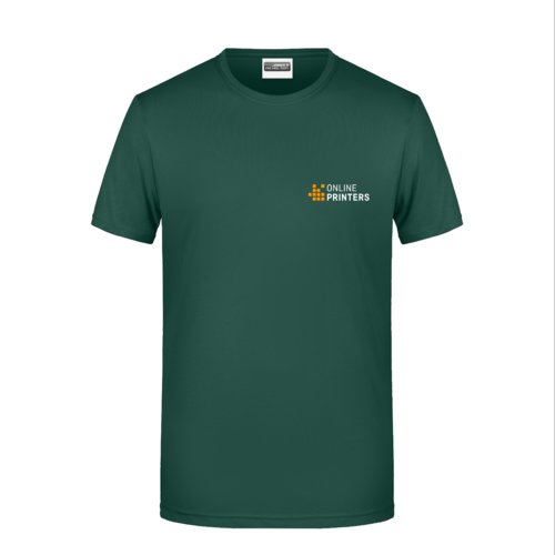 T-shirt en tissu vert pour hommes  manches courtes.