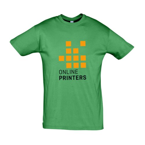 T-shirt vert en coton, coupe unisexe.