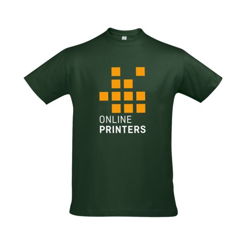 T-shirt vert fonc en coton  manches courtes.