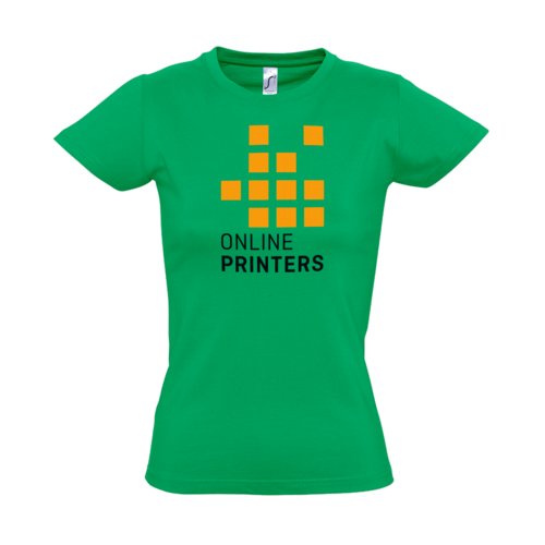 T-shirt vert en coton avec manches courtes.