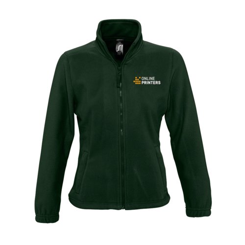 Veste en polaire avec fermeture clair intgrale et poches.