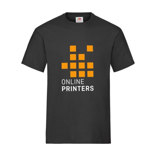 T-shirt noir en coton avec manches courtes.