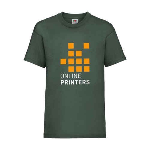 T-shirt vert en coton avec manches courtes et col rond.